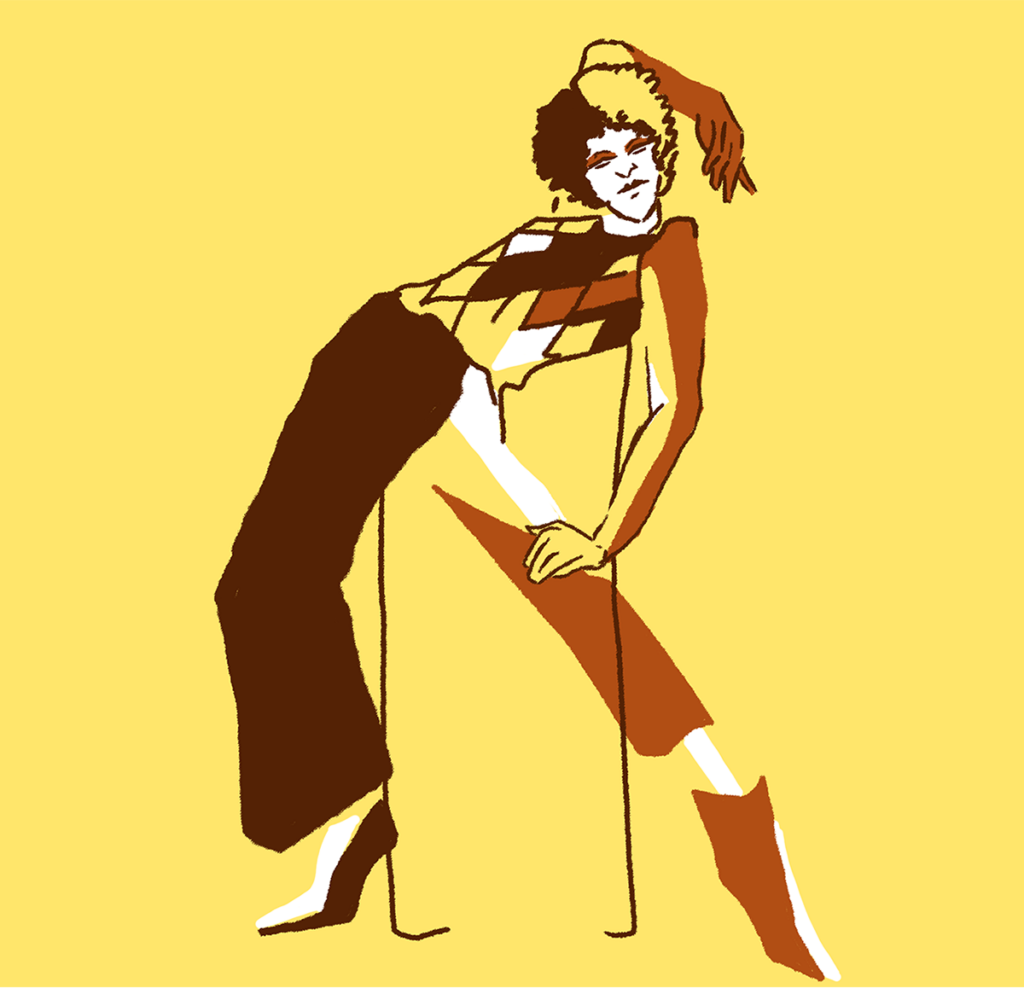 Da artista Ema Parreira, arte contemporânea em desenho digital, ilustração de modelo