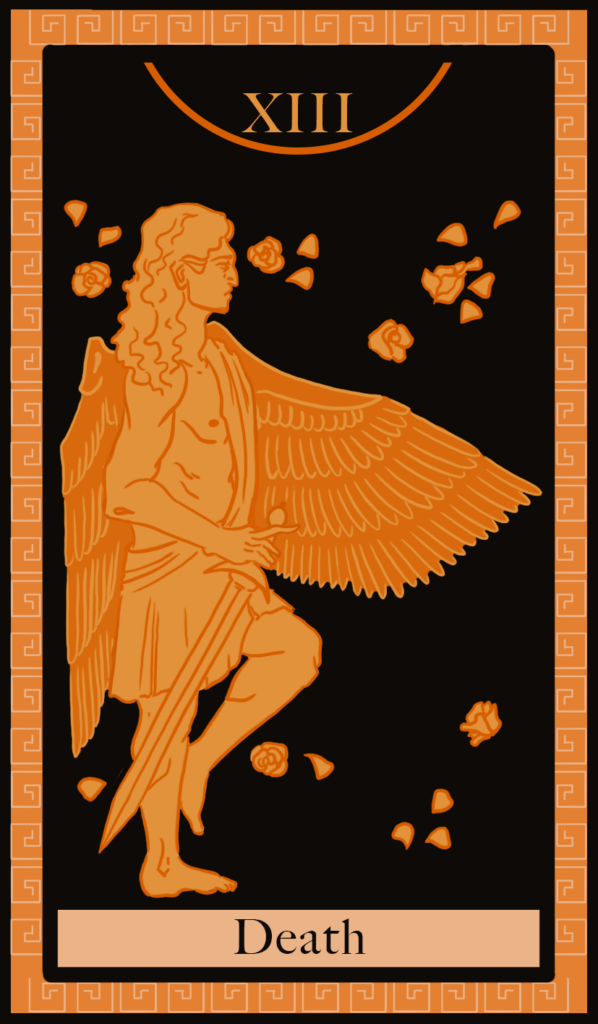 Da artista Ema Parreira, desenho digital de Major Arcana, A Morte, cartas tarot nº13