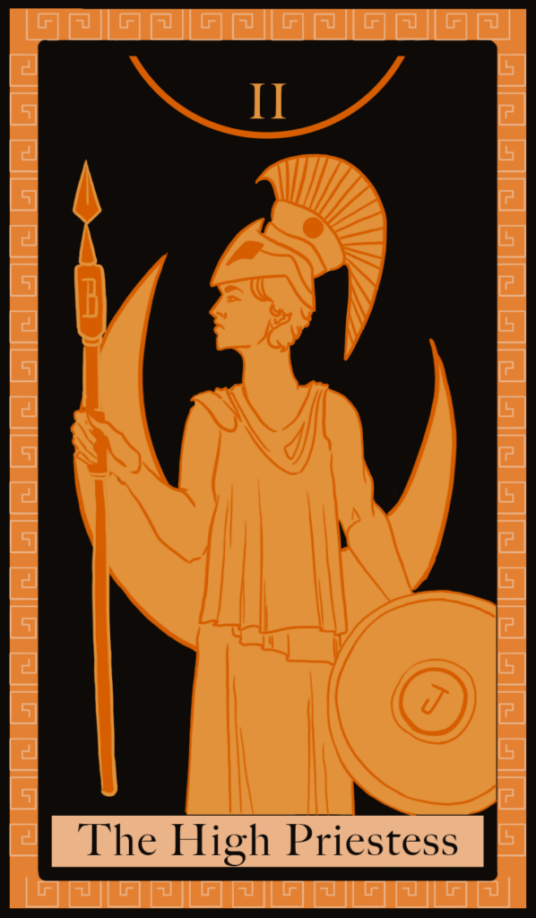 Da artista Ema Parreira, desenho digital de Major Arcana, A Suma Sacerdotisa, cartas tarot nº2