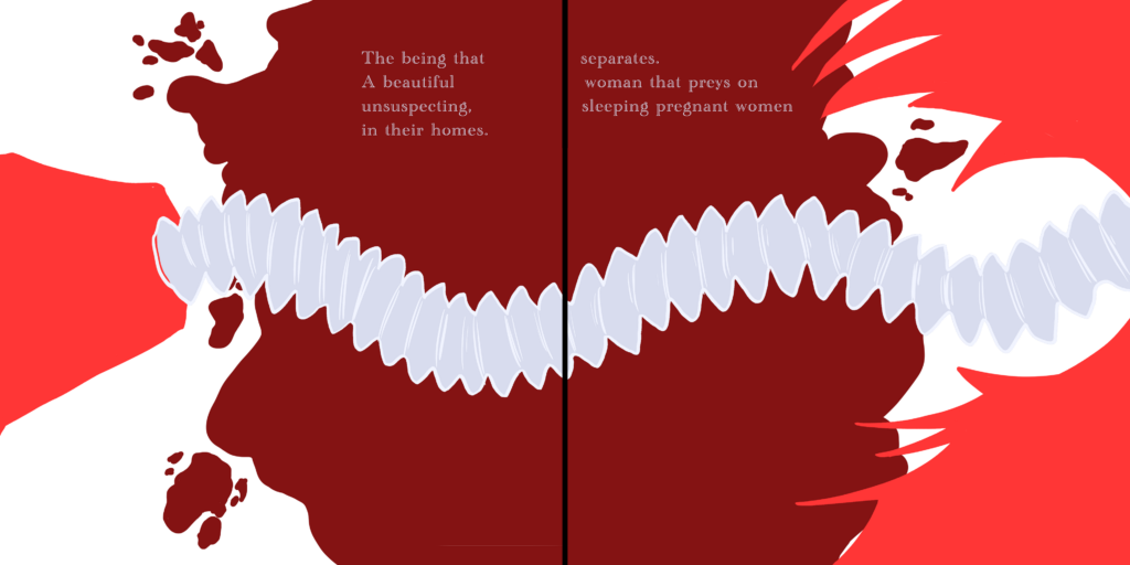 Da artista Ema Parreira, fanzine digital de criaturas mitológicas, vampiros