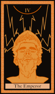 Da artista Ema Parreira, arte digital em desenho digital, ilustração de cartas de tarô, O Imperador